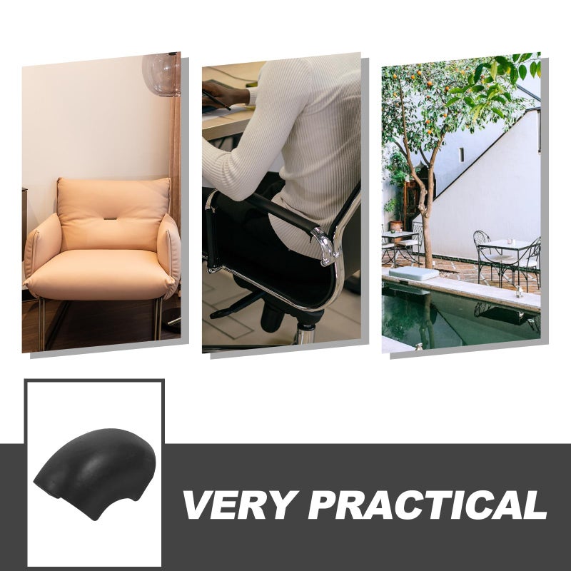 10pcs Black Chair Leg Caps 10mm Inner Diameter Non Slip Furniture Foot Covers - Image 4