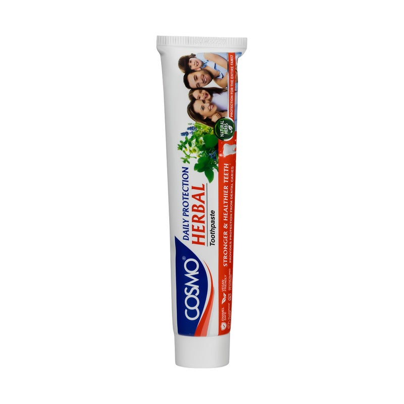 COSMO Daily Protection Herbal Toothpaste Gentle Herbal Care for Strong Teeth & Healthy Gums, Every Day Natural Herbal Formula for All-Day Cavity Defense, Gum Care & Fresh Breath 100g - Image 1