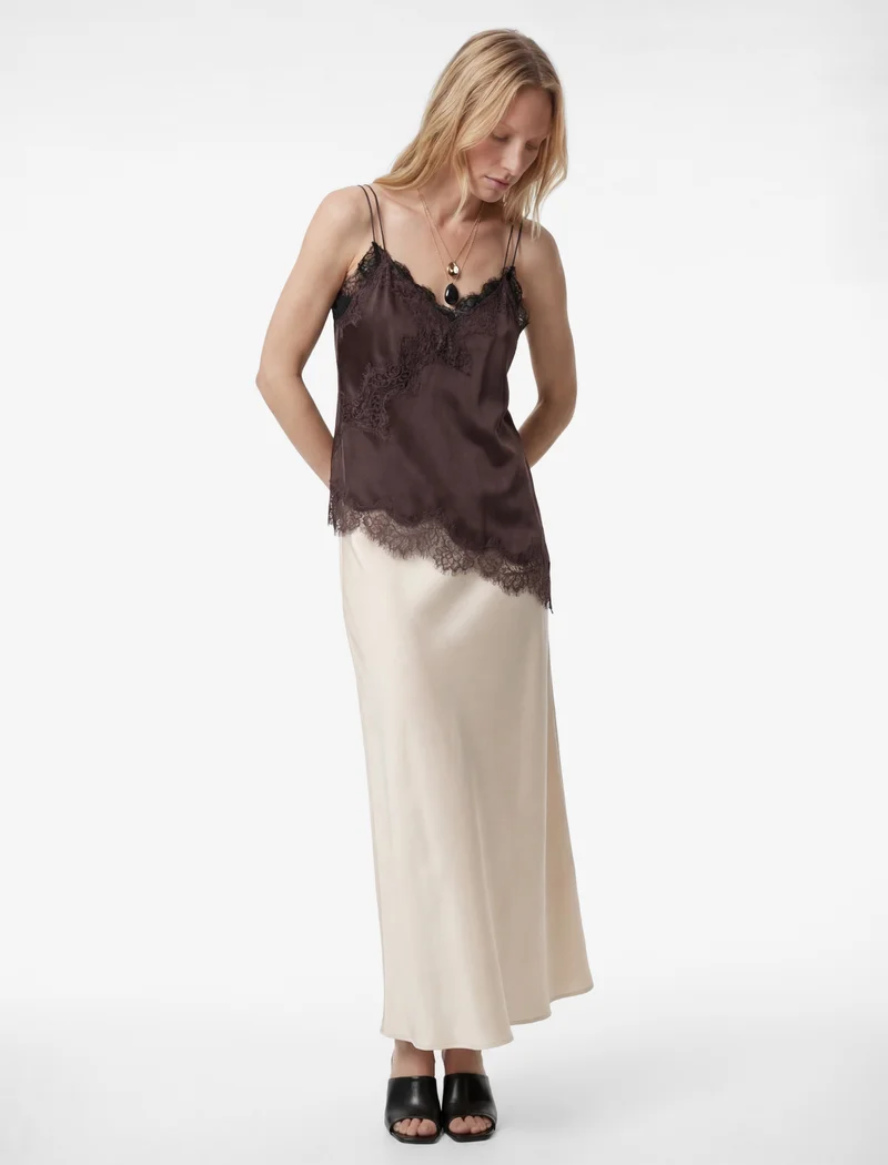 كوتون Midi Satin Skirt