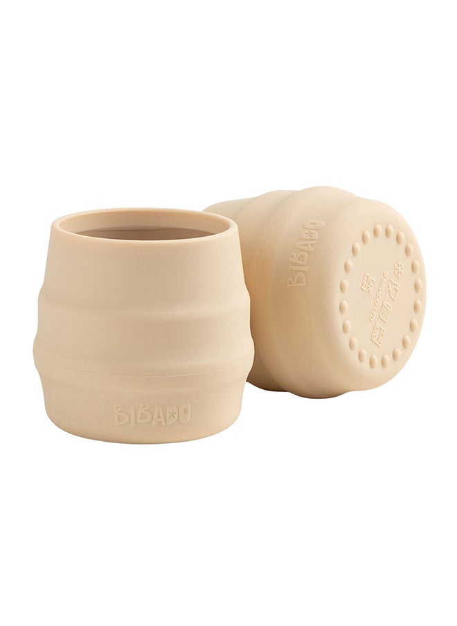 bibado Sippit™ Silicone Trainer Cup 2-Pack, Suitable For 4 Months+, Transition To Open-Cup Drinking - Fawn  - Image 2