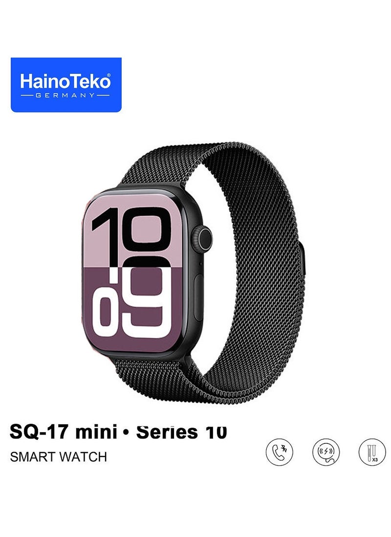 Haino Teko HainoTeko SQ-17 Mini Smart Watch AMOLED Display with 3 Interchangeable Straps Designed for Ladies Black  - Image 2