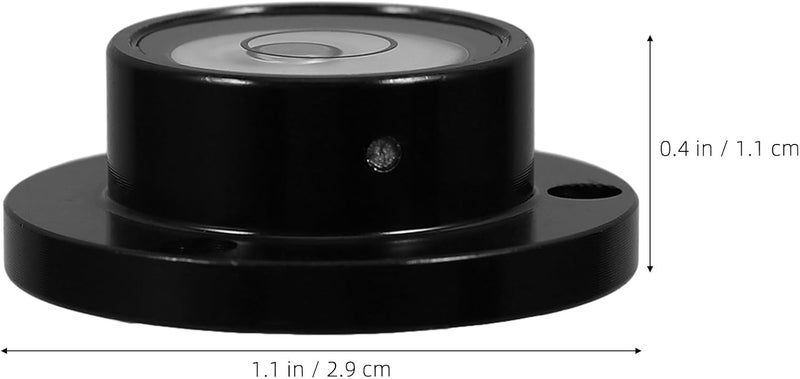Mini Circular Bubble Level Spirit Level Tool High Precision with Metal Frame Black Case White Single Circle for Camping and Measuring - Image 2