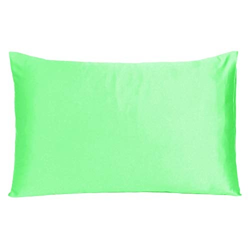 Oussum Satin Silk Pillowcase Pillow Case Covers with Envelop Closure for Hair and Skin Home Bed Decor Set of 2 Pillowcase Free 3 pcs scrunchies (Lumbar, Patina Green) - Image 4