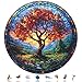 Qiuenisray Wooden Puzzles Autumn Redwood Tree Jigsaw Puzzles 200 Pieces FSC Certified Wood Puzzle Beautiful Wall Decor Unique Shape Adult Puzzle Pieces Creative Gift for Family Game 112x112 in - Image 2