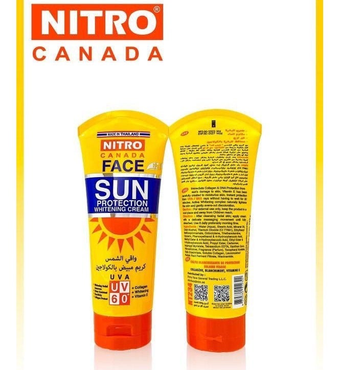 NITRO CANADA Face Sun Protection Whitening Cream UVA+60 - 170 g - Image 2