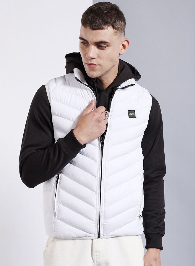 The Indian Garage Co Men Regular Fit Solid High Neck Sleeveless Jacket - Image 1