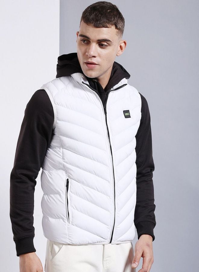 The Indian Garage Co Men Regular Fit Solid High Neck Sleeveless Jacket - Image 3