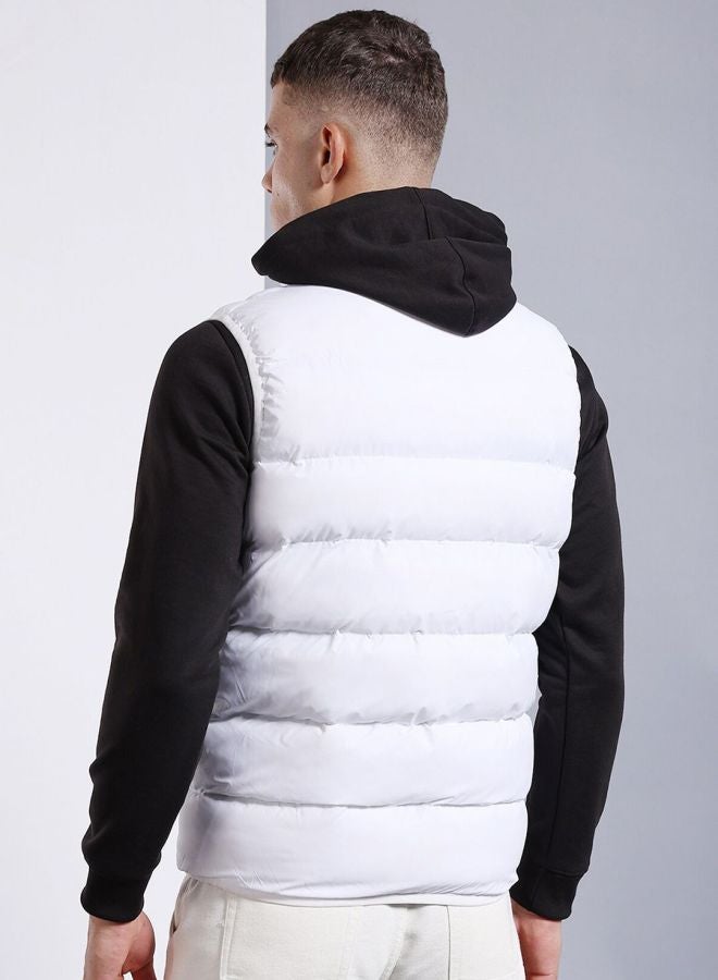 The Indian Garage Co Men Regular Fit Solid High Neck Sleeveless Jacket - Image 2