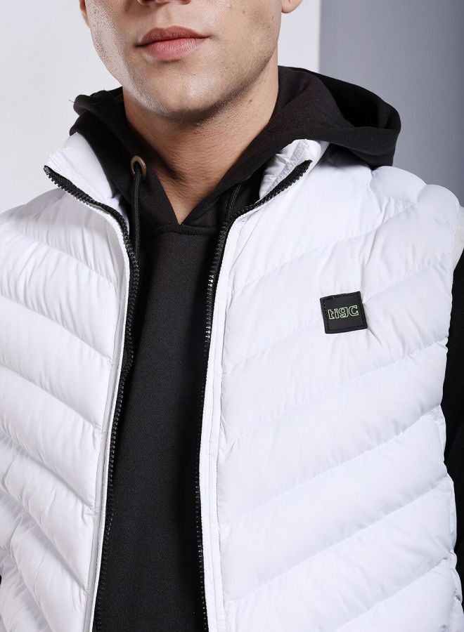 The Indian Garage Co Men Regular Fit Solid High Neck Sleeveless Jacket - Image 5