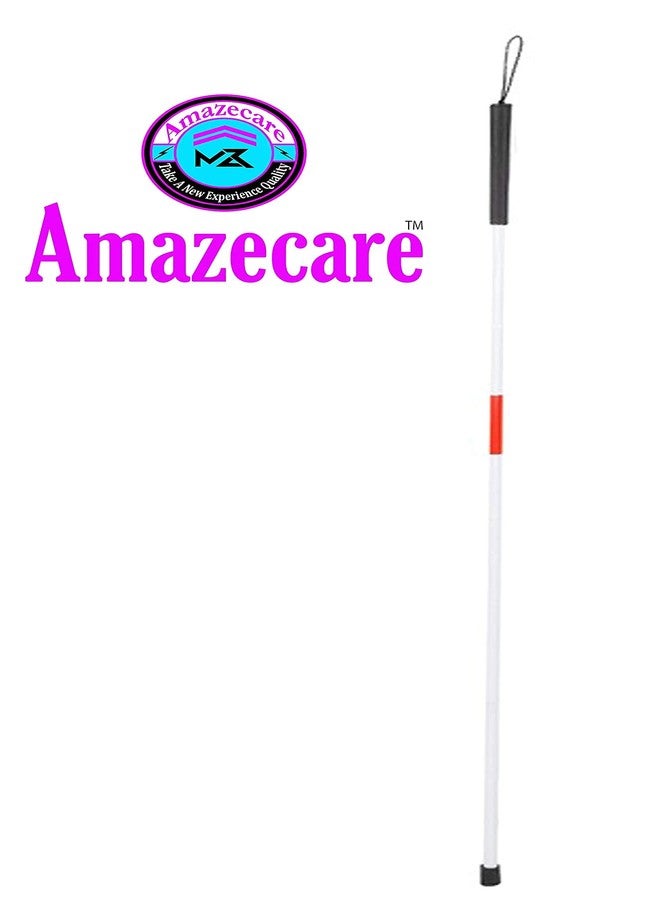 Amazecare™ Foldable Blind Walking Stick Height Adjustment Walking Stick for Old Men & Women (Unisex) - Image 2