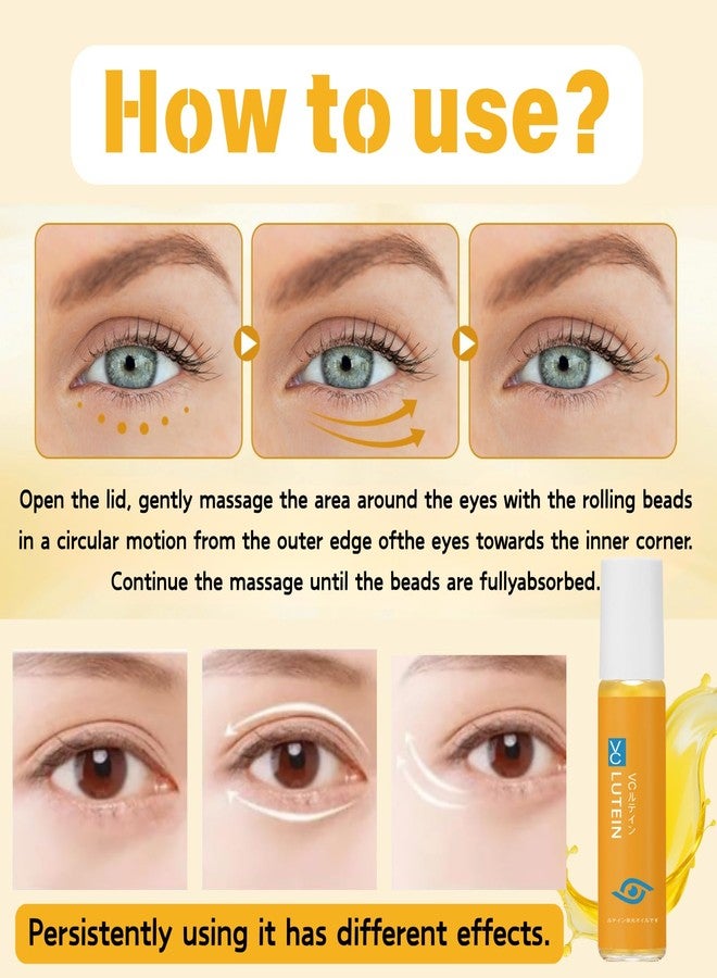 2PCS Lutein Eye Essential Oil, Lutein for Eyes Vc Cream,Vc Rose Eye Essential Oil, Suitable for Dark Circles Around The Eyes, Suitable for Both Men and Women. - Image 5