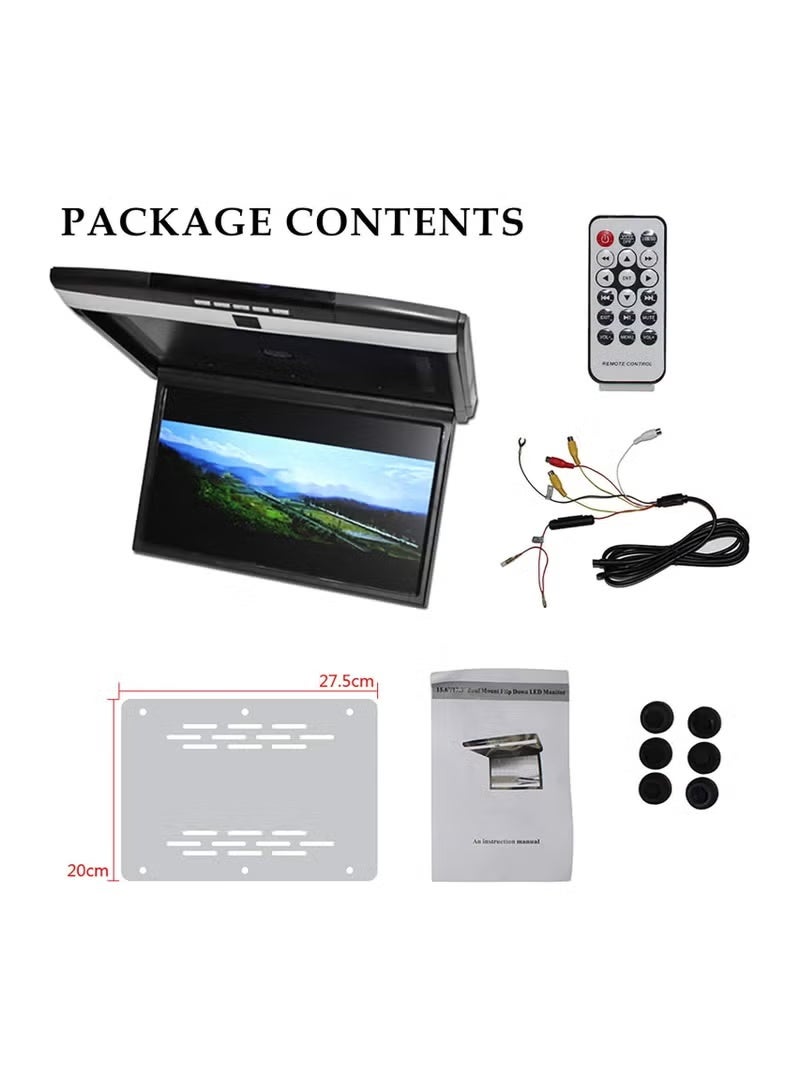 SHEZA STAR 1080P Car Video Player, 10 Inch HD Wide Screen Car Overhead Roof Mounted Monitor Ultra-Thin Flip Down TV for Cars Support FM/IR/USB/SD/HDMI Input - Image 5