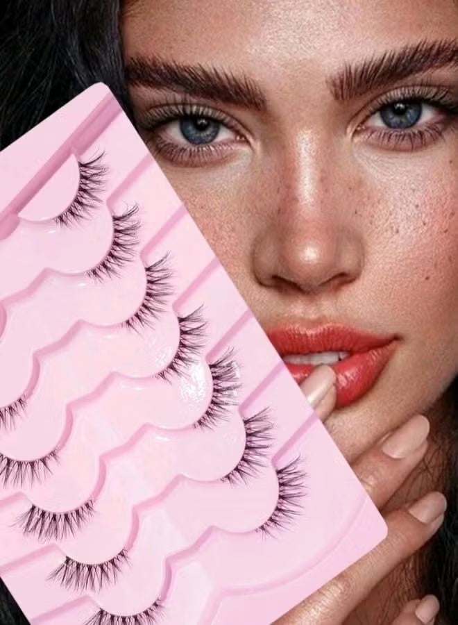 7 Pairs Of Tip Eyelashes. Eyelashes Drawn To The Tip Of The Eye With A Transparent Eyelid Line That Is Comfortable To Use Tultiple Times - Image 1
