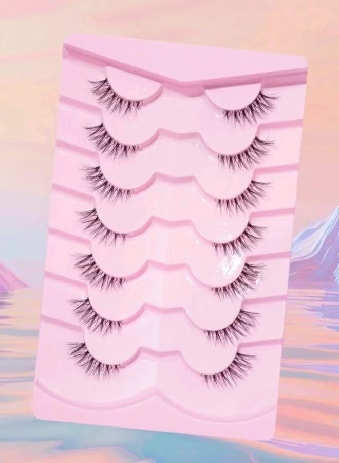 7 Pairs Of Tip Eyelashes. Eyelashes Drawn To The Tip Of The Eye With A Transparent Eyelid Line That Is Comfortable To Use Tultiple Times - Image 2