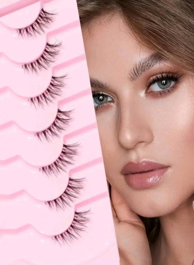 7 Pairs Of Tip Eyelashes. Eyelashes Drawn To The Tip Of The Eye With A Transparent Eyelid Line That Is Comfortable To Use Tultiple Times - Image 4