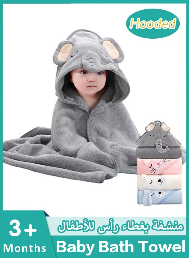 Baby Hooded Towel,Baby Bath Towels,Ultra Soft Thick Cotton Bath Towel for Newborn, Large and Absorbent Toddler Towels for Baby Boy Girl-100% Cotton for Newborns, Infants, Toddlers - Large 32x32Inch Size - Image 1
