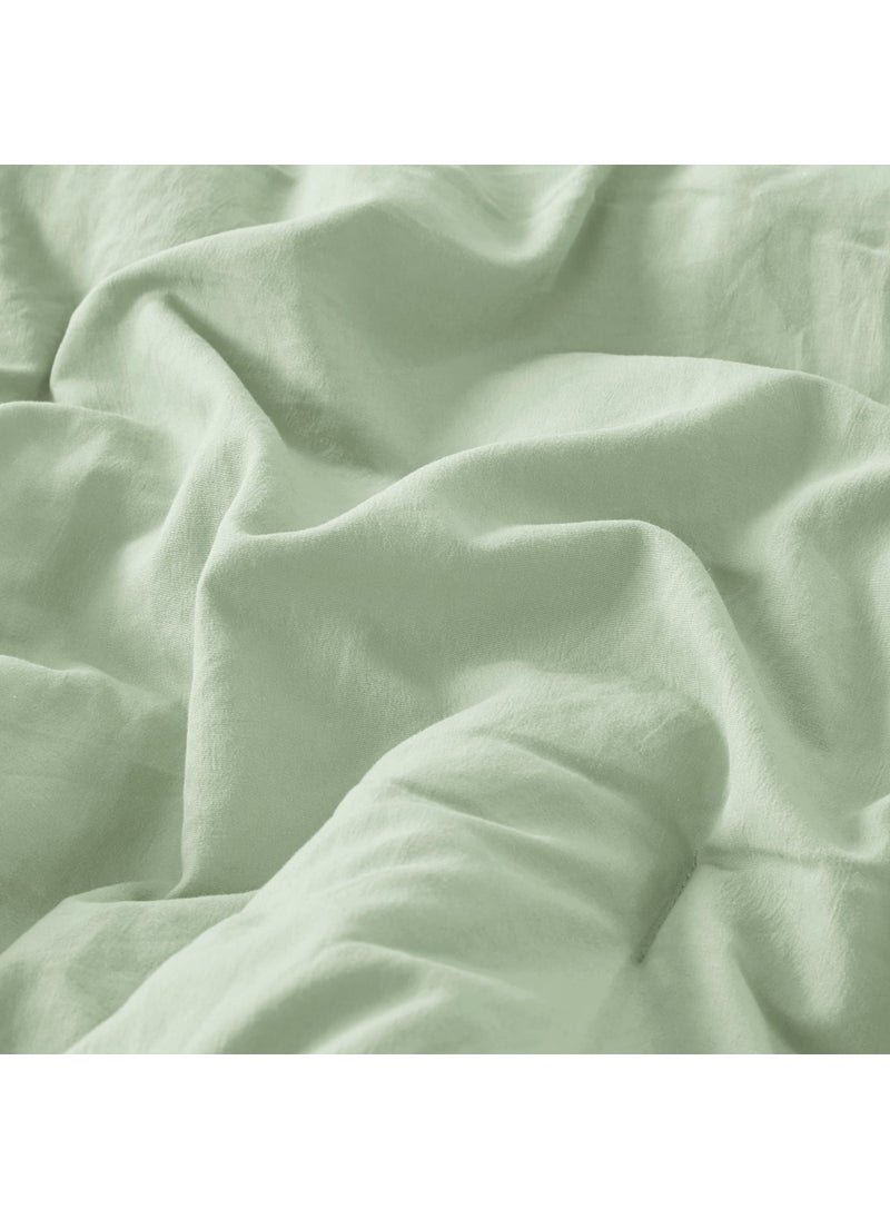 CODi Codi Sage Green Boho King Bedding Set  Aesthetic Luxurious Pom Fringe Design Comforter  Cute Soft Washed Microfiber Bed Sets  Lightweight Chic 3pcs 1 Comforter & 2 Pillowcases (104x90 Inches)  - Image 5