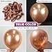 Bezente Rose Gold Metallic Chrome Balloons 100 Pack 12 inch Rose Gold Latex Round Helium Balloons for Wedding Anniversary Bridal Shower Birthday Party Decorations - Image 4