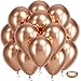 Bezente Rose Gold Metallic Chrome Balloons 100 Pack 12 inch Rose Gold Latex Round Helium Balloons for Wedding Anniversary Bridal Shower Birthday Party Decorations - Image 2