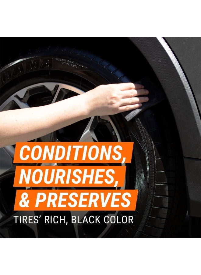نورا بخاخ تلميع الإطارات فاست آند بلاك 650 مل - يمنح الإطارات لمعانًا أسودًا رطبًا يدوم طويلاً، يوفر حماية من الأشعة فوق البنفسجية، مقاوم للماء، يعيد للإطارات مظهرها الأصلي ويحميها، سهل الاستخدام بالرش N-501 - Image 3