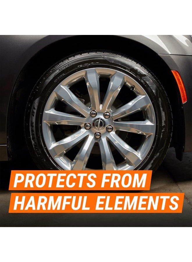 نورا بخاخ تلميع الإطارات فاست آند بلاك 650 مل - يمنح الإطارات لمعانًا أسودًا رطبًا يدوم طويلاً، يوفر حماية من الأشعة فوق البنفسجية، مقاوم للماء، يعيد للإطارات مظهرها الأصلي ويحميها، سهل الاستخدام بالرش N-501 - Image 4