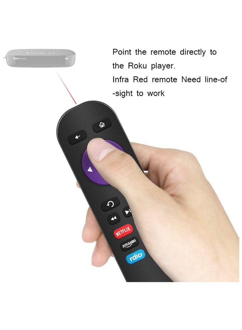 Raxoom جهاز تحكم عن بعد بديل لجهاز Roku نموذج: Roku 1، Roku 2 (HD، XD، XS)، Roku 3، Roku LT، HD، XD، XDS، Roku N1 - Image 3