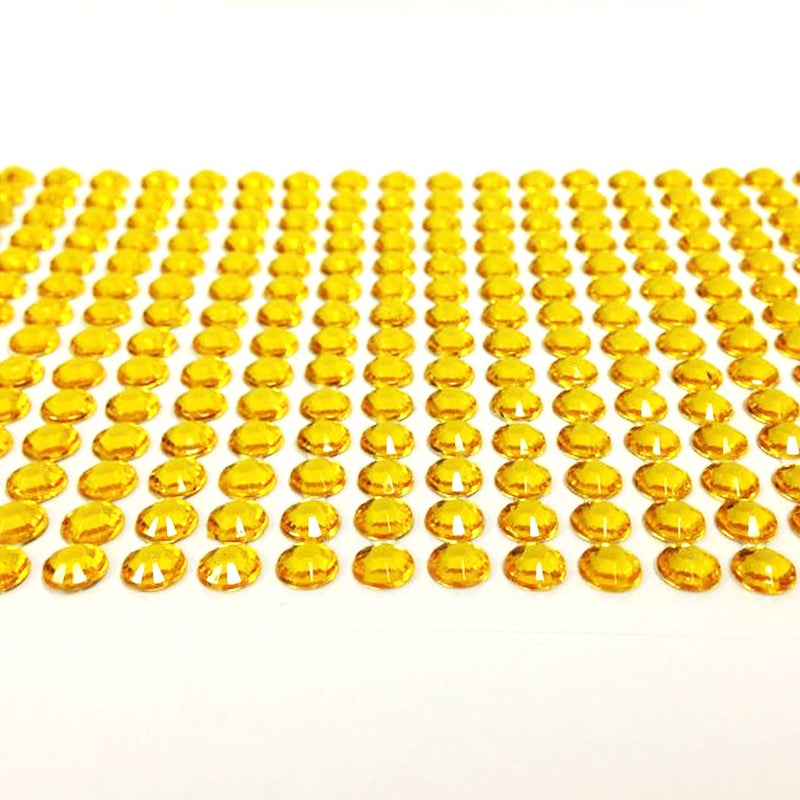 Wrapables 500-Piece Adhesive Rhinestone Crystal Diamond Stickers, 6mm, Yellow - Image 4
