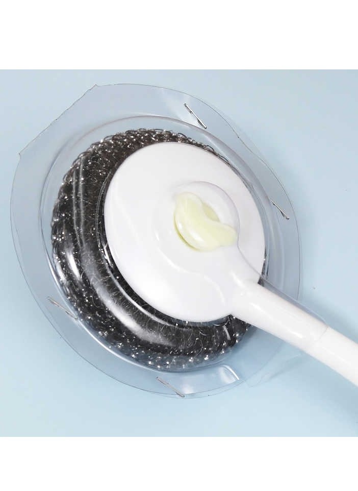 Home Care Stainless wire tableware cleaning brush long handle pot kitchen cleaning brush Assorted Color  - Image 5