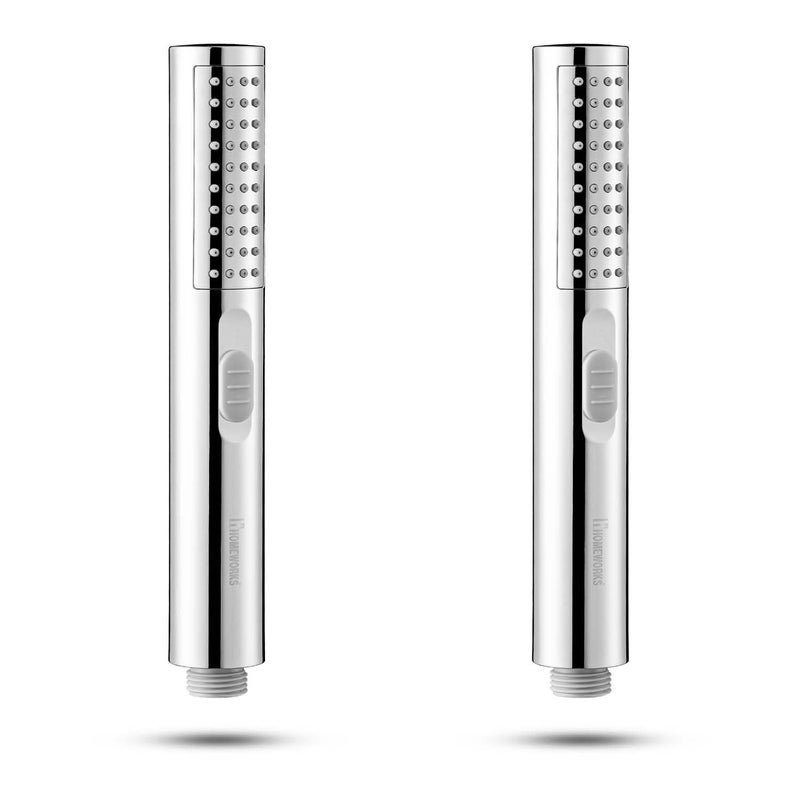 Homeworks Sphere Multy ABS Plastic 2 Functional Flow Hand Shower Head for Bathroom Chrome Finish Pack of 2 - Image 1