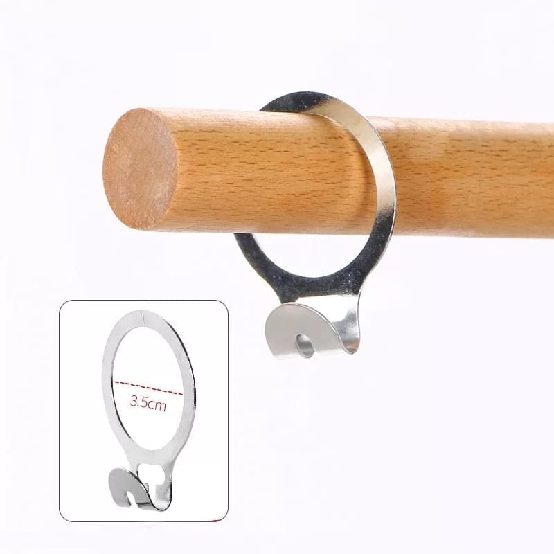Ganpati Hangers Wooden Hanger with Anti Theft Ring and Pant Clips 20  - Image 3