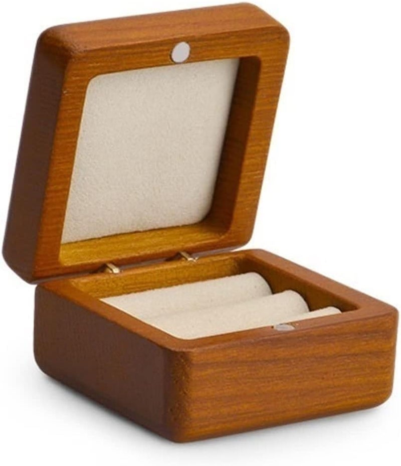 Jewelry Box Solid Wood Microfiber Ring Organizer Case Earring Box Jewelry Prop Storage Showcase for Bracelets Earrings Rings Necklaces Watches (Color : SM12801SM12803 Size : 1) (Sm12801sm12803 1) - Image 1