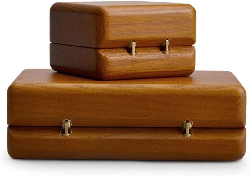 Jewelry Box Solid Wood Microfiber Ring Organizer Case Earring Box Jewelry Prop Storage Showcase for Bracelets Earrings Rings Necklaces Watches (Color : SM12801SM12803 Size : 1) (Sm12801sm12803 1) - Image 5
