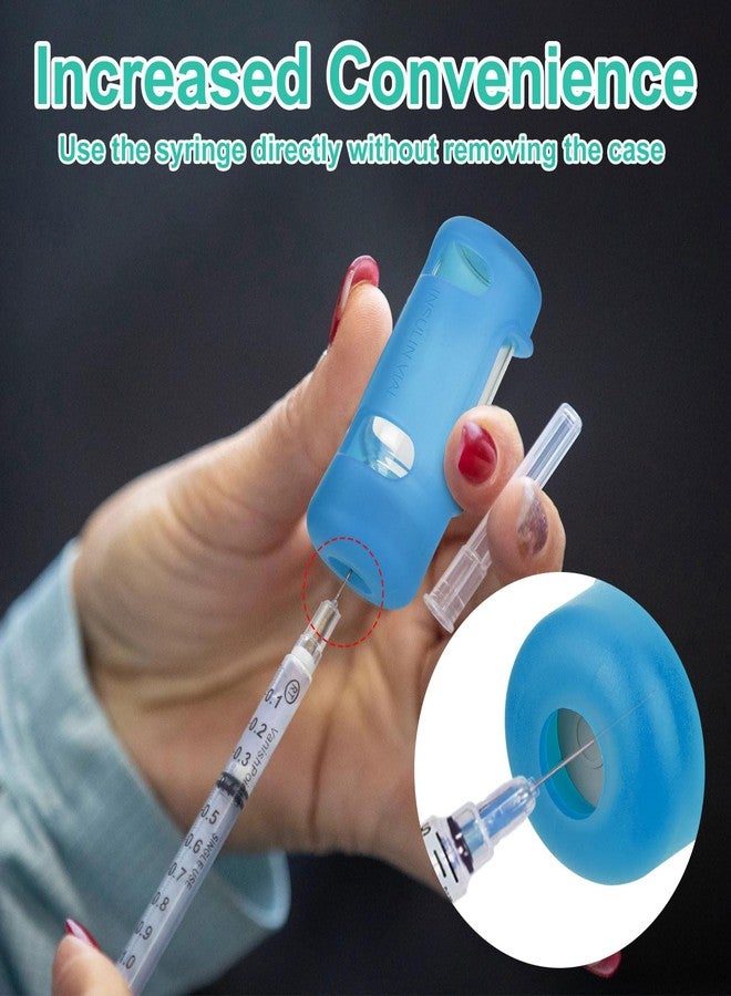APDTEK علبة حماية قوارير الأنسولين من APDTEK، عبوة من قطعتين، لقوارير الأنسولين القصيرة سعة 10 مل (نوفولوج/هومالوج/هيومولين)، حامل مضاد للكسر، غطاء حماية عملي لزجاجة الأنسولين، مثالي لسفر مرضى السكري - Image 5