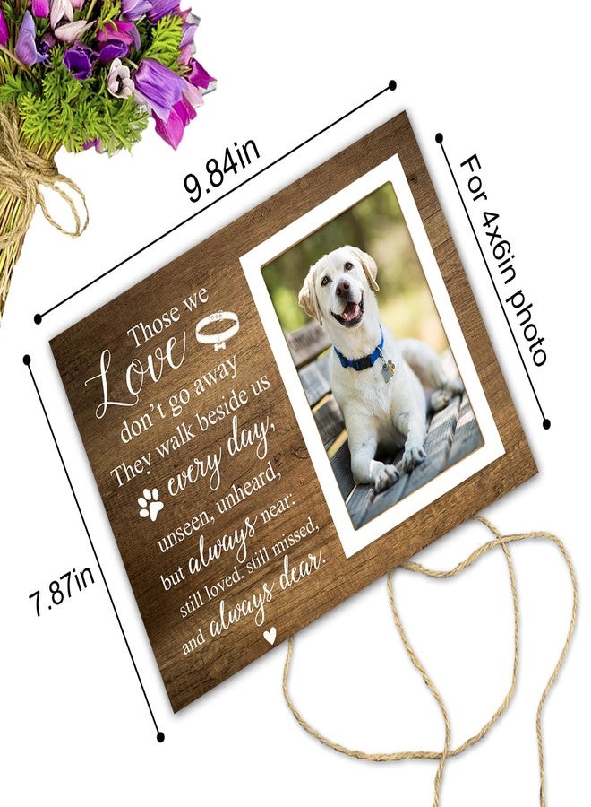 Itsoly Memorial Picture Fram&Dog Memorial Suncatcher Gift Set, Pet Picture Frame, Sympathy Gifts for Loss of Loved Pet, Bereavement Gifts for Loss of Dog, Remembrance Photo Frame or Memorial Gift, Fits 4x6In Photo(GXK01) - Image 2