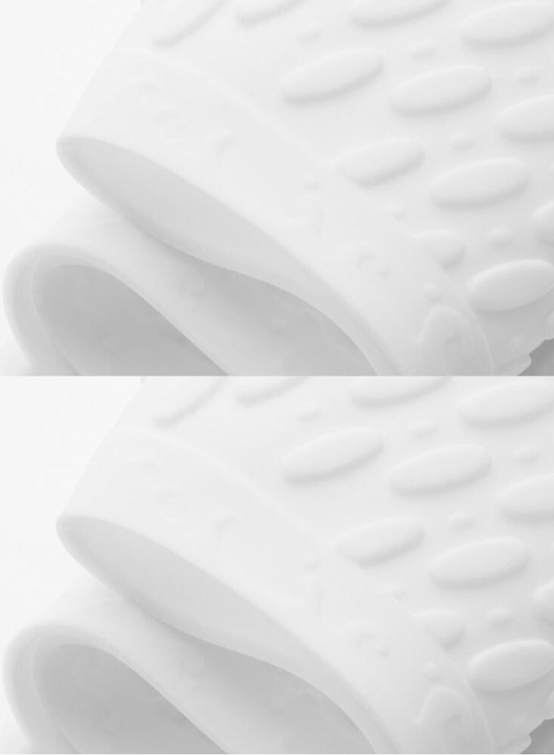 Silicone Swim Cap Non-Slip Large Swimming Caps for Long Hair Unisex Bathing Cap (White) - Image 2
