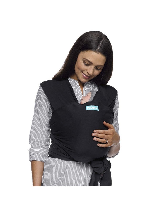 moby Classic Baby Wrap (Black) Baby Wearing Wrap For Parents On The Go Baby Wrap Carrier For Newborns Infants And Toddlersbaby Carrying Wrap For Babywearing Breastfeeding Keeping Baby Close - Image 1