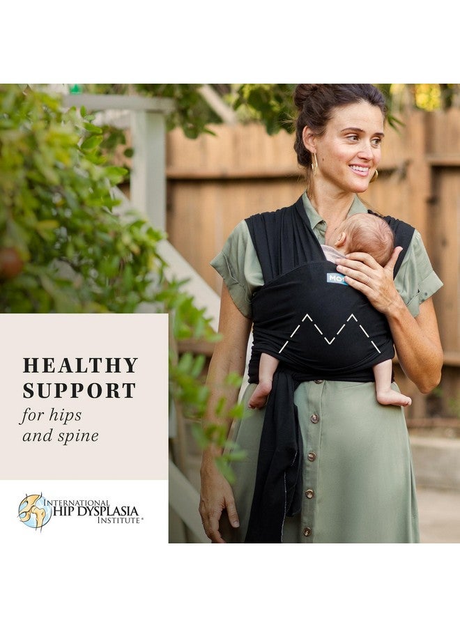 moby Classic Baby Wrap (Black) Baby Wearing Wrap For Parents On The Go Baby Wrap Carrier For Newborns Infants And Toddlersbaby Carrying Wrap For Babywearing Breastfeeding Keeping Baby Close - Image 4