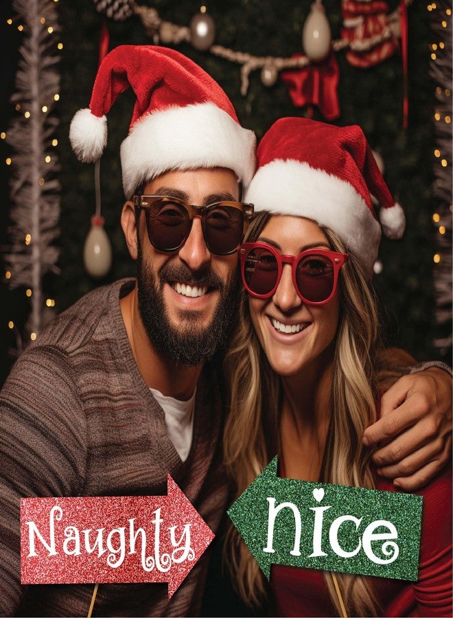 Outside The Booth Christmas Photo Booth Props - 41-pc Photobooth Kit with 8 x 10-Inch Sign, 60 Adhesive Pads, 45 Sticks - Christmas Photobooth Props - Holiday Photobooth Prop - Image 4