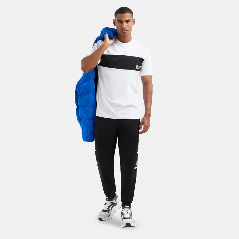 EA7 Emporio Armani White Men's Block Print T-Shirt for Men | Best Price UAE