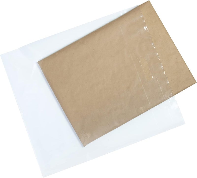 Infinite Pack 500 Clear Plastic Merchandise Bags With Handles 16"x18" 1.75Mil Thick Glossy Retail Shopping Bags for Small Business, Boutique, Clothing, Trade Show, and Gifts - Image 1