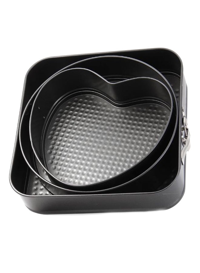 3-Piece Spring Form Cake Mould Set Grey