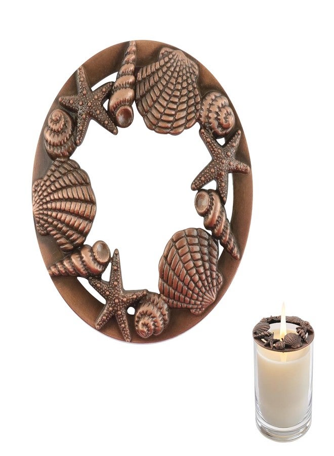Tsnamay Zinc Alloy Lid Jar Candle Topper, Copper Shell Starfish Jar Lid Candle Toppers to Burn Evenly Home Decor Accessories Candles Shades Sleeves Cover Top Lid - Image 1