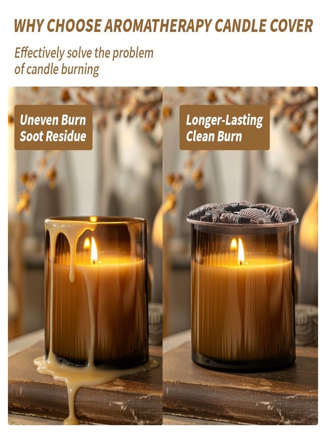 Tsnamay Zinc Alloy Lid Jar Candle Topper, Copper Shell Starfish Jar Lid Candle Toppers to Burn Evenly Home Decor Accessories Candles Shades Sleeves Cover Top Lid - Image 4