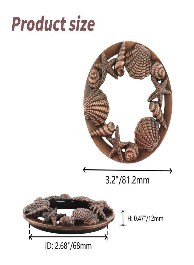 Tsnamay Zinc Alloy Lid Jar Candle Topper, Copper Shell Starfish Jar Lid Candle Toppers to Burn Evenly Home Decor Accessories Candles Shades Sleeves Cover Top Lid - Image 2
