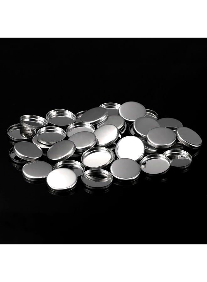 Pangda 50 Pack Empty Round Metal Tin Palette Pans Cosmetic Eyeshadow Blush Lipstick Organizer Size 26 mm for Magnets Cosmetic Palettes - Image 5