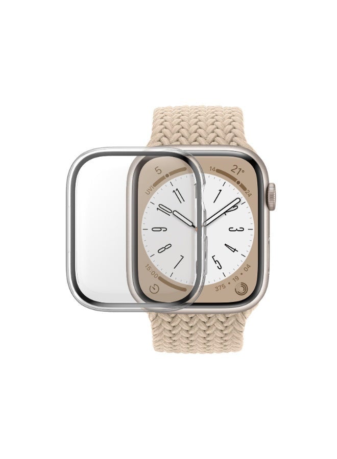 PanzerGlass واقي شاشة كامل الجسم من PanzerGlass مع D3O Apple Watch Series 9 2023 45 مم | تغطية كاملة للشاشة والإطار، تقنية D3O، حماية من السقوط/الصدمات/الخدوش، سهل التركيب - شفاف مع إطار شفاف - Image 1