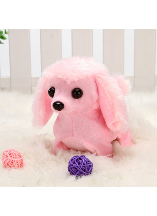 Electric Dog Plush Simulation Robot Dog 1-3 Puppy Kitten Stall Children's Toys Electronic Pet Stall Wholesale-Color:Rich Dog ​​pink  - Image 1