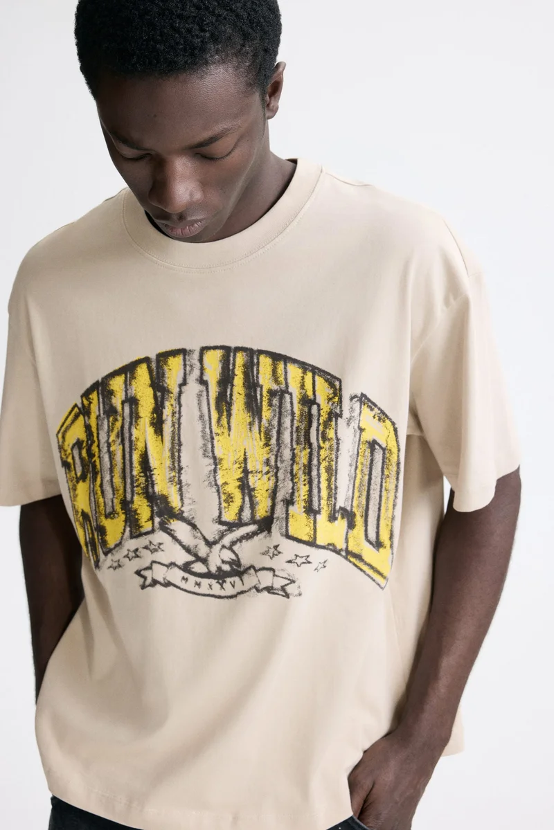 H&M Loose Fit Printed T-shirt