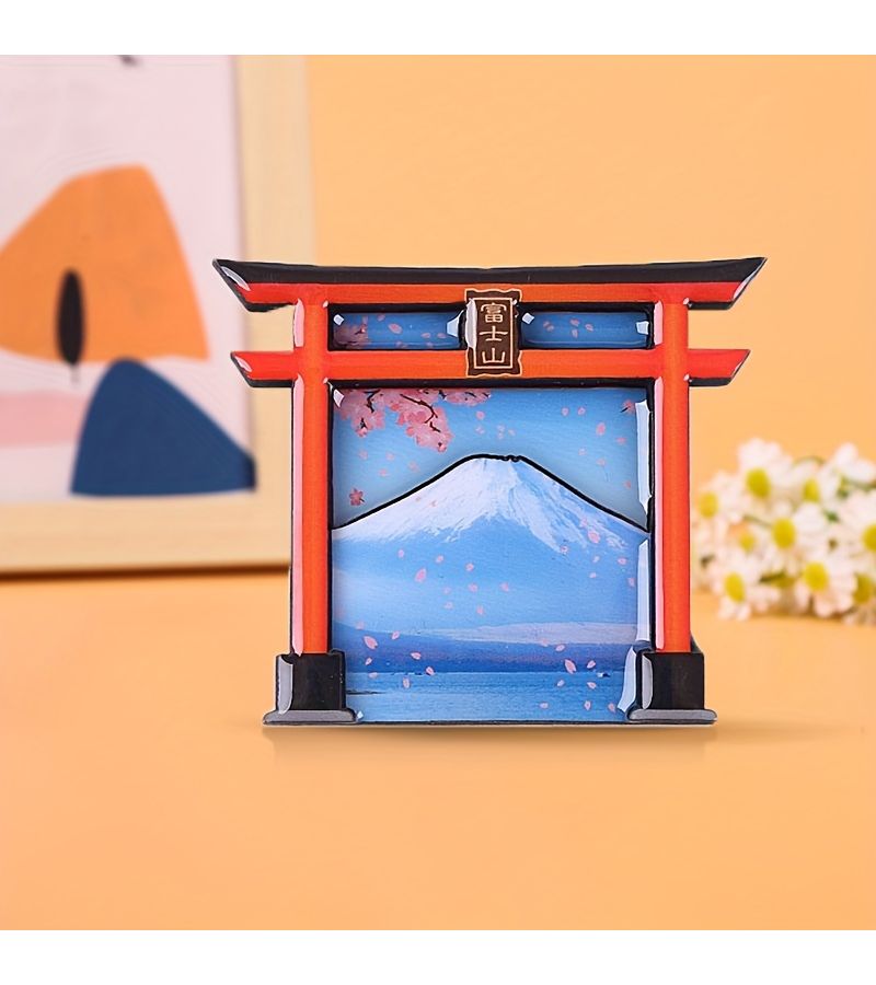 Japanese Theme Red Kimono Girl Wooden 3D Fridge Magnet Japan Travel Souvenir Gift - Image 4
