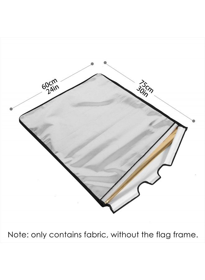 Selens 18" x24in Light Reflector Flag with Frame, 5-in-1 Cover Cloth and Diffuser Gold & Silver, Black & White for Studio Photography Lighting - Image 4